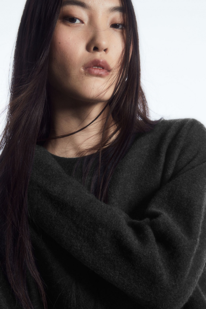 Dámské Svetry COS Regular-Fit Merino Vlna Tmavě Šedé | BEZY-05238