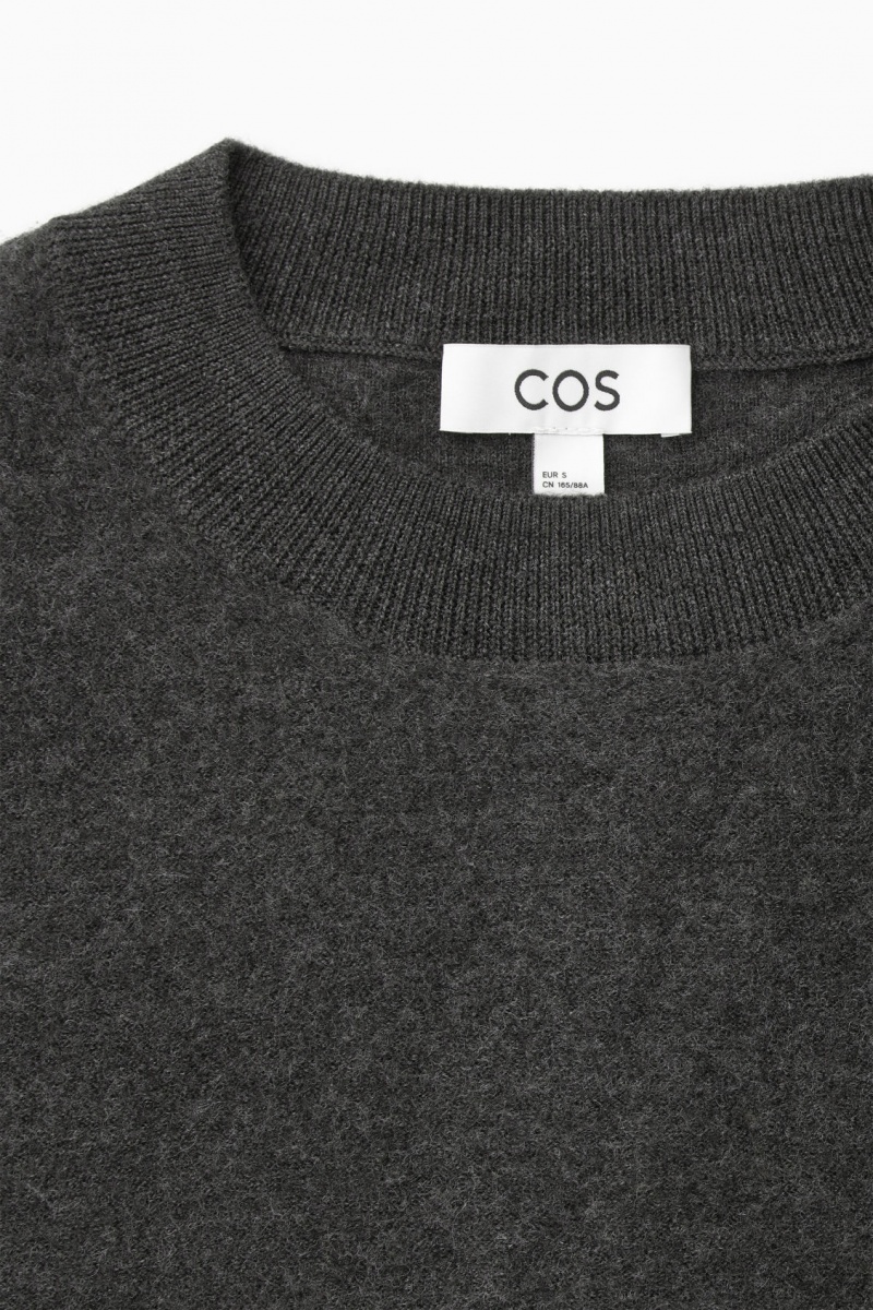 Dámské Svetry COS Regular-Fit Merino Vlna Tmavě Šedé | BEZY-05238
