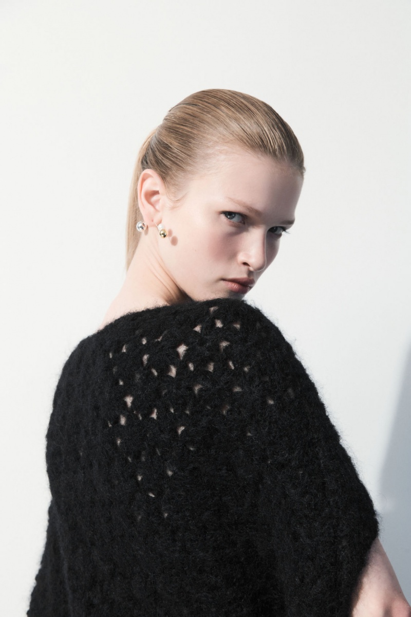Dámské Svetry COS The Crochet-Knit Černé | BEPL-84165