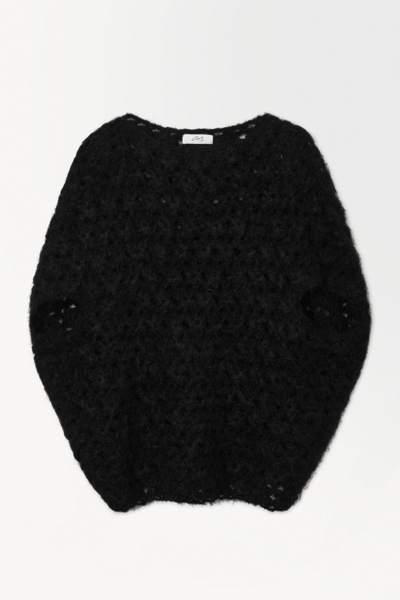 Dámské Svetry COS The Crochet-Knit Černé | BEPL-84165