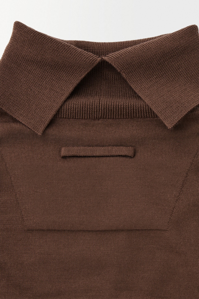 Dámské Svetry COS The Vlna Roll-Neck Tmavě Hnědé | NGVX-20579