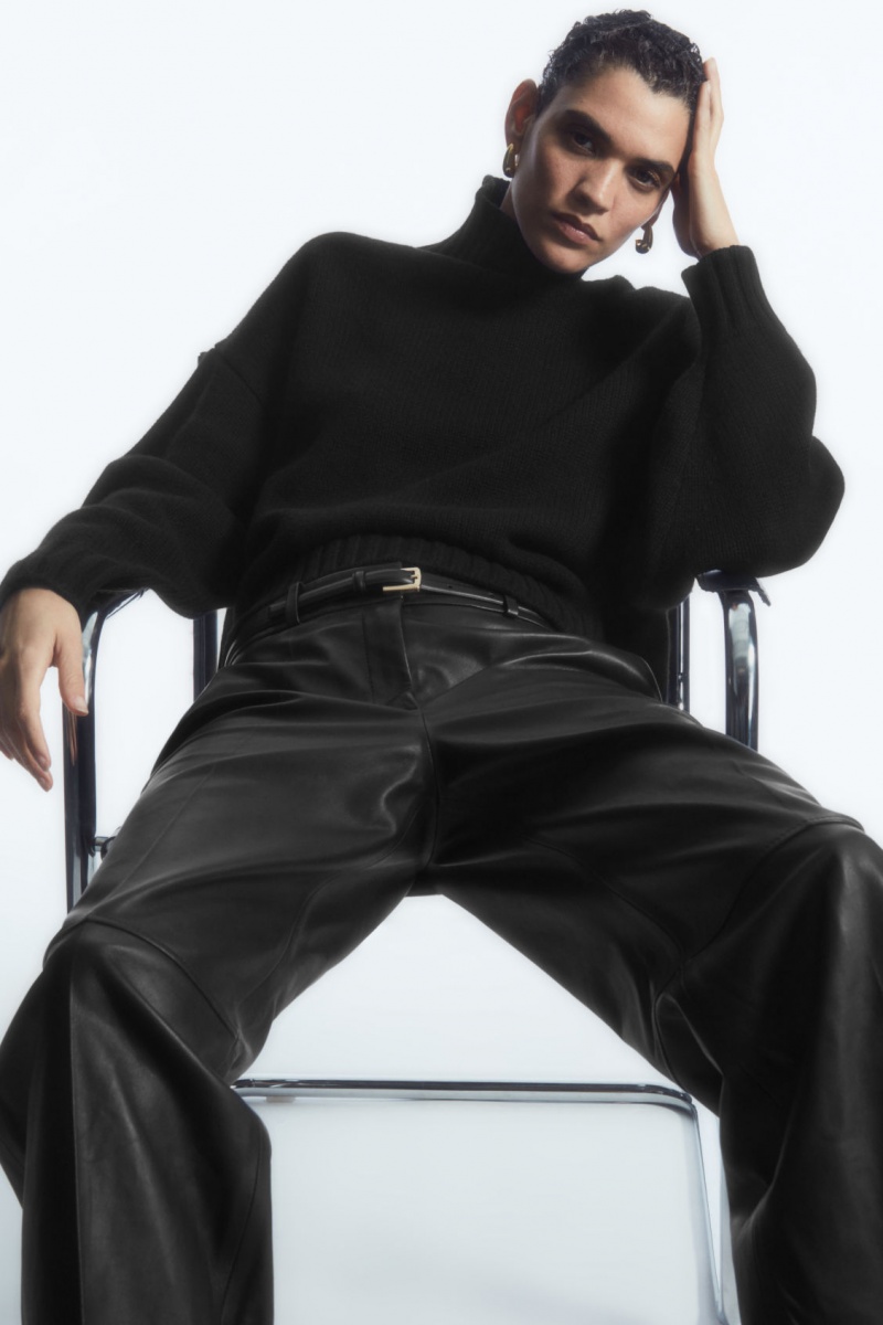 Dámské Svetry COS Tlustý Pure Cashmere Turtleneck Černé | UOHI-93748