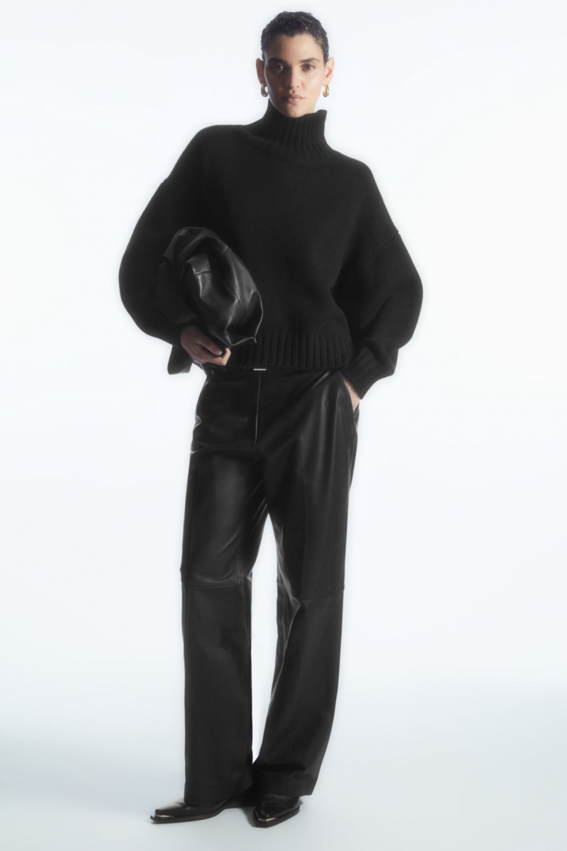 Dámské Svetry COS Tlustý Pure Cashmere Turtleneck Černé | UOHI-93748