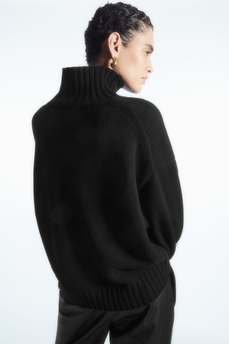 Dámské Svetry COS Tlustý Pure Cashmere Turtleneck Černé | UOHI-93748