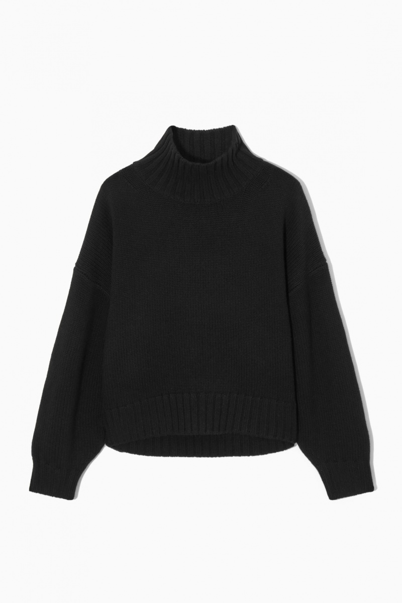 Dámské Svetry COS Tlustý Pure Cashmere Turtleneck Černé | UOHI-93748