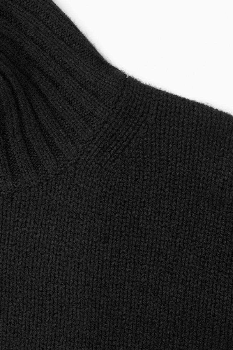 Dámské Svetry COS Tlustý Pure Cashmere Turtleneck Černé | UOHI-93748