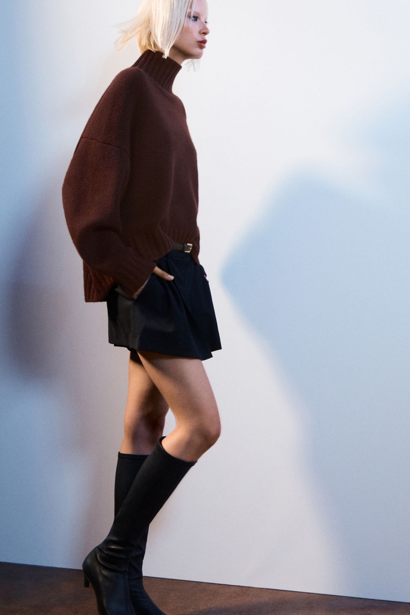 Dámské Svetry COS Tlustý Pure Cashmere Turtleneck Tmavě Hnědé | IROW-78354