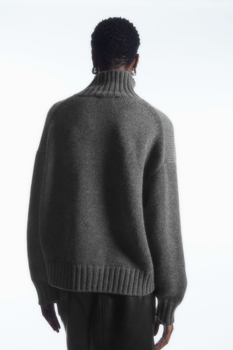 Dámské Svetry COS Tlustý Pure Cashmere Turtleneck Tmavě Šedé | HBQT-19376