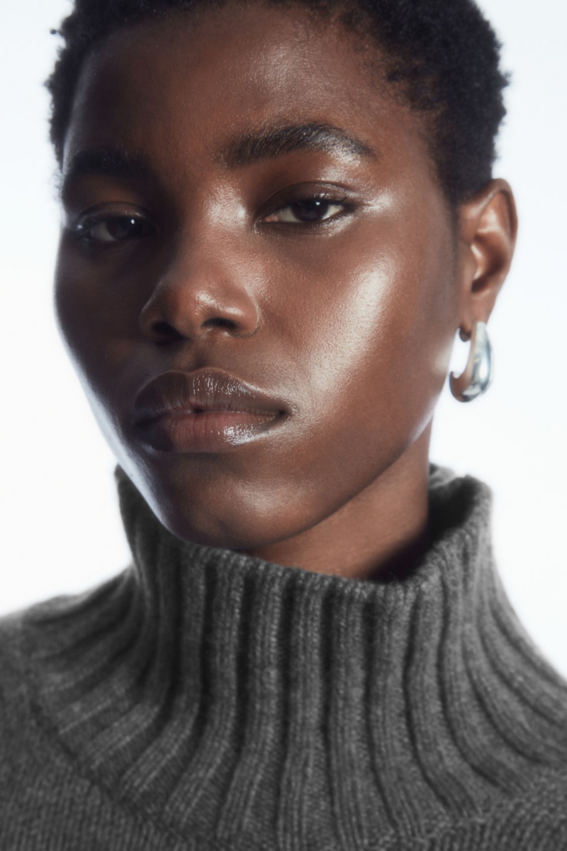 Dámské Svetry COS Tlustý Pure Cashmere Turtleneck Tmavě Šedé | HBQT-19376