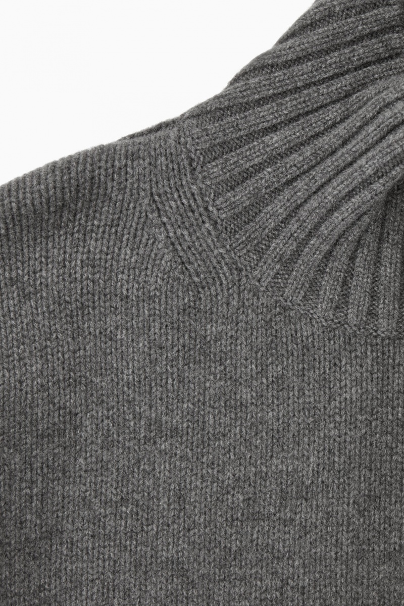 Dámské Svetry COS Tlustý Pure Cashmere Turtleneck Tmavě Šedé | HBQT-19376