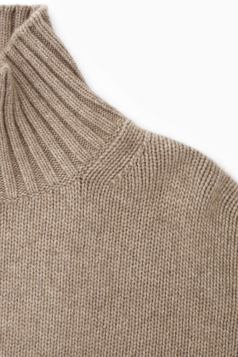 Dámské Svetry COS Tlustý Pure Cashmere Turtleneck Béžový | AQUW-60931
