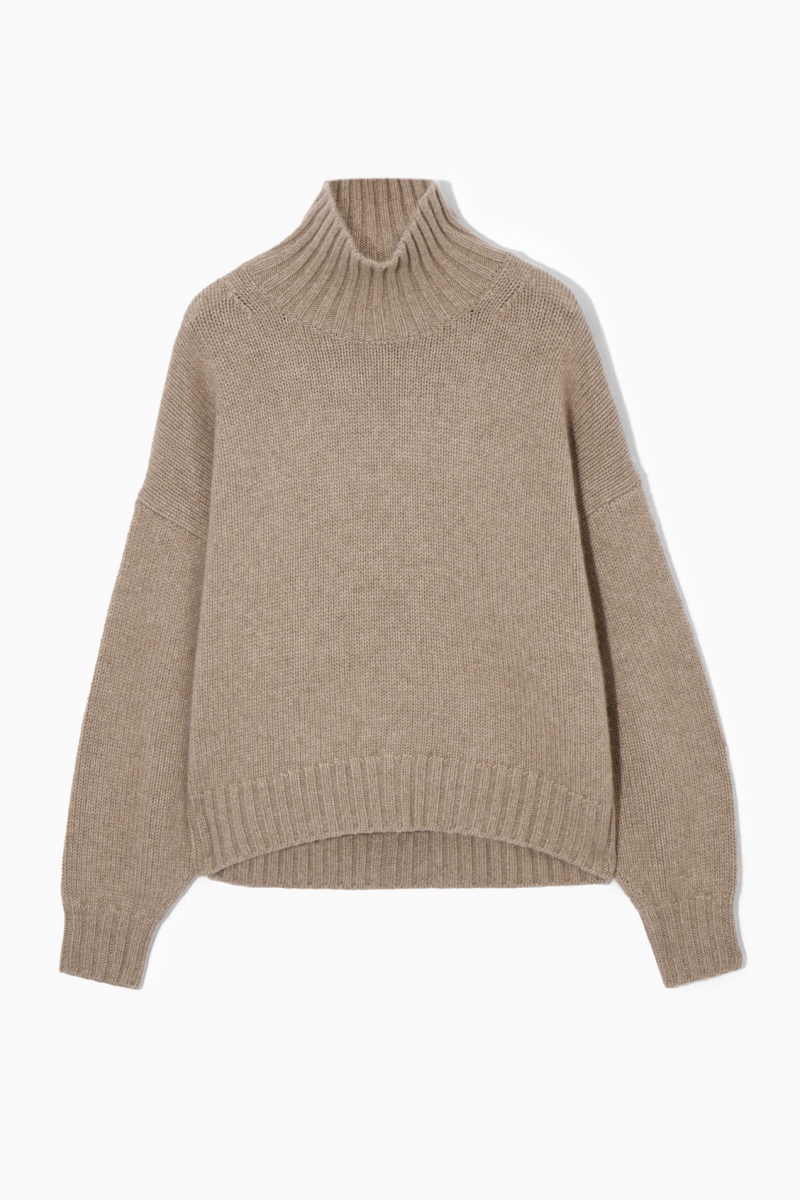 Dámské Svetry COS Tlustý Pure Cashmere Turtleneck Béžový | AQUW-60931