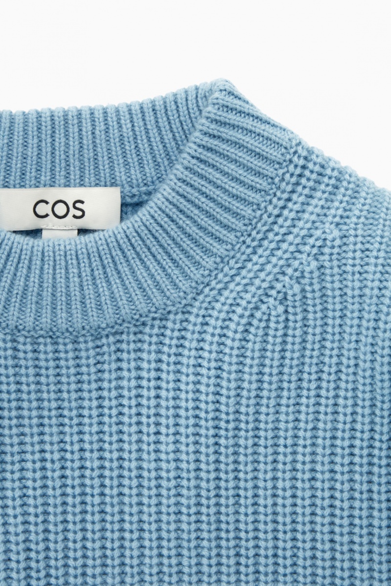 Dámské Svetry COS Žebrovaný Cashmere-Blend Světle Blankyt | WQYG-48937