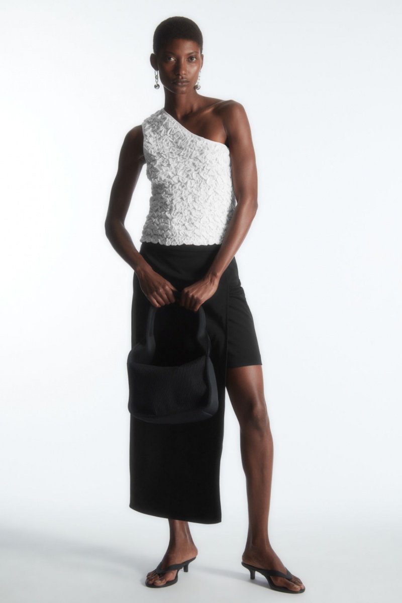 Dámské Tílko COS Smocked One-Shoulder Bílé | BFPA-46908