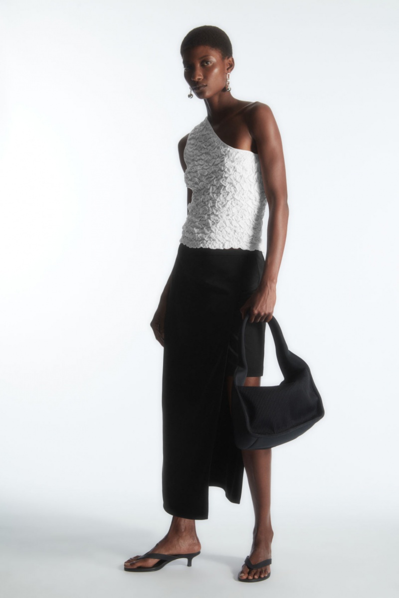 Dámské Tílko COS Smocked One-Shoulder Bílé | BFPA-46908