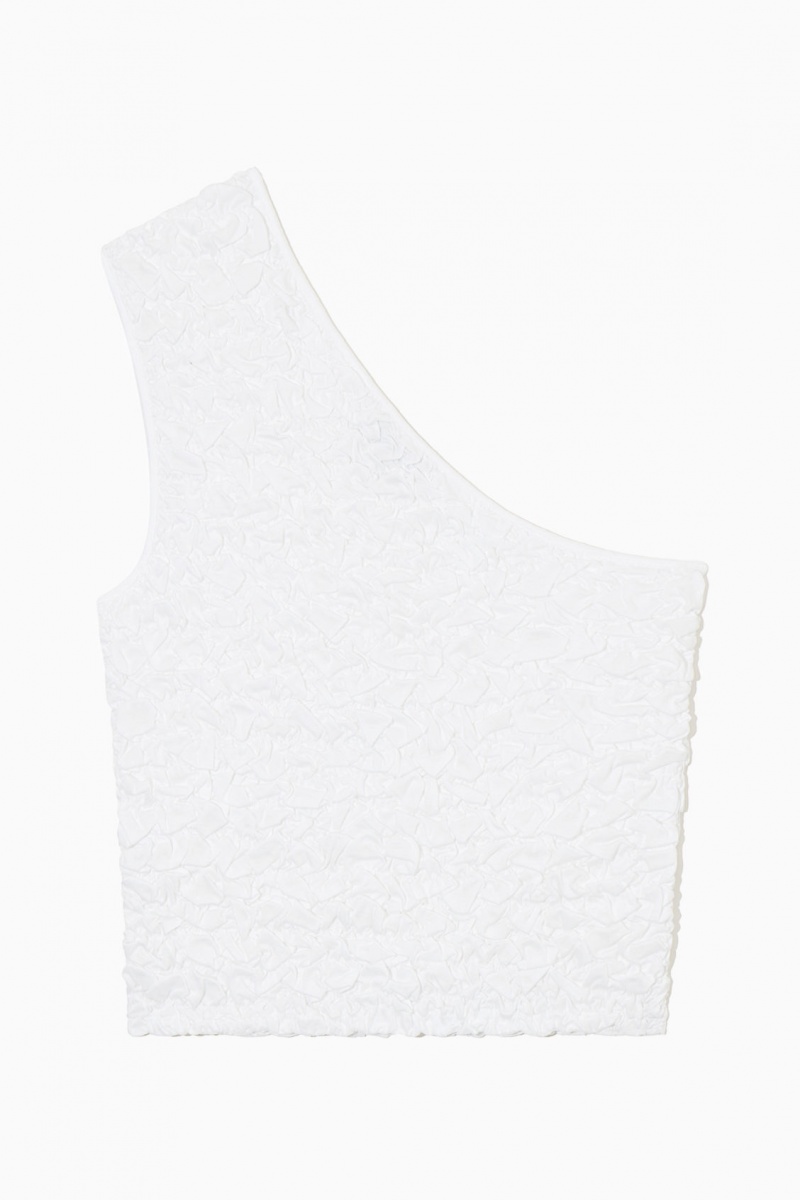 Dámské Tílko COS Smocked One-Shoulder Bílé | BFPA-46908