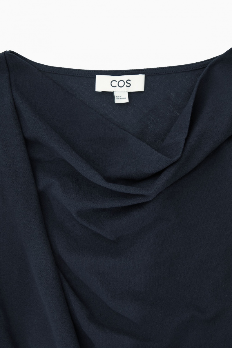 Dámské Topy COS Asymmetric Draped Bez Rukávů Tmavě Blankyt | GYRM-50216
