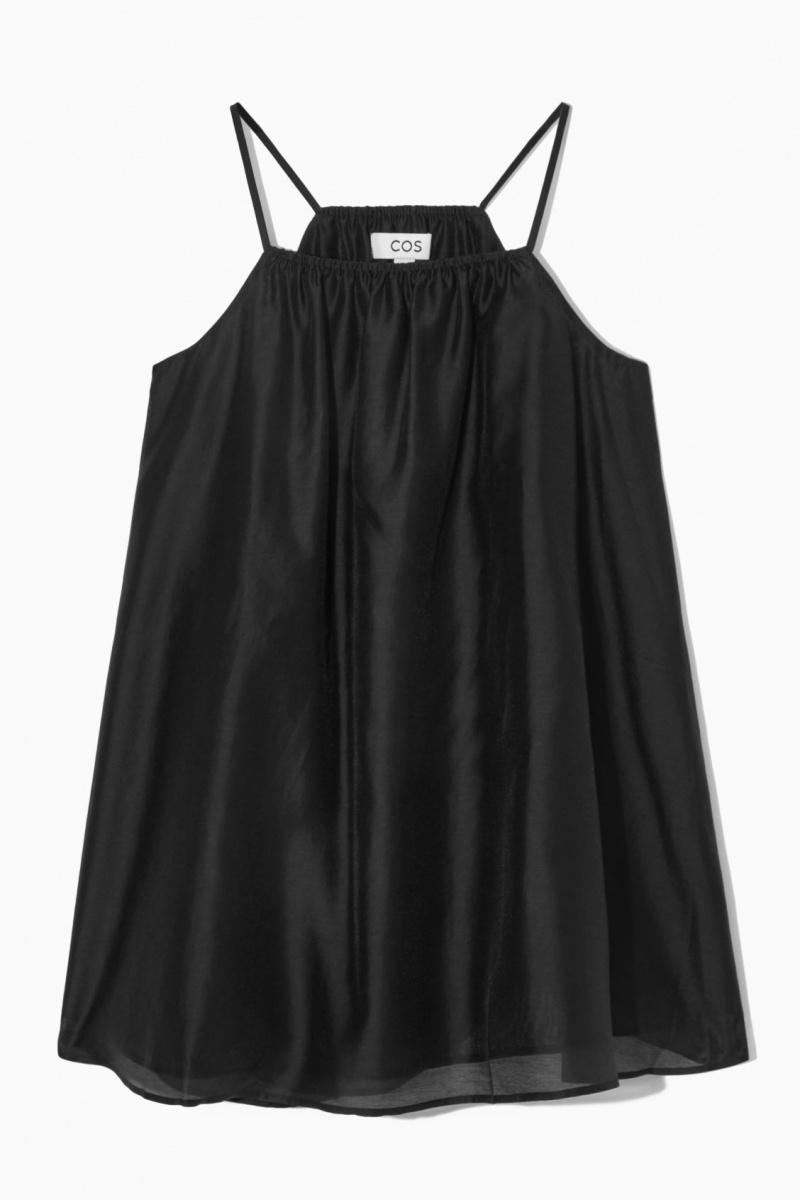 Dámské Topy COS Halterneck Tunic-Style Černé | XTID-54361