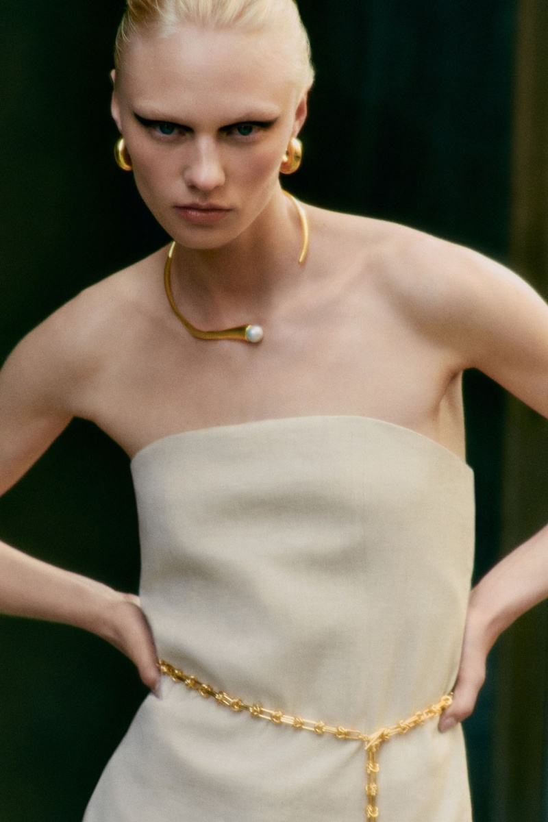 Dámské Topy COS Linen Bustier Šedé | PLNO-18692