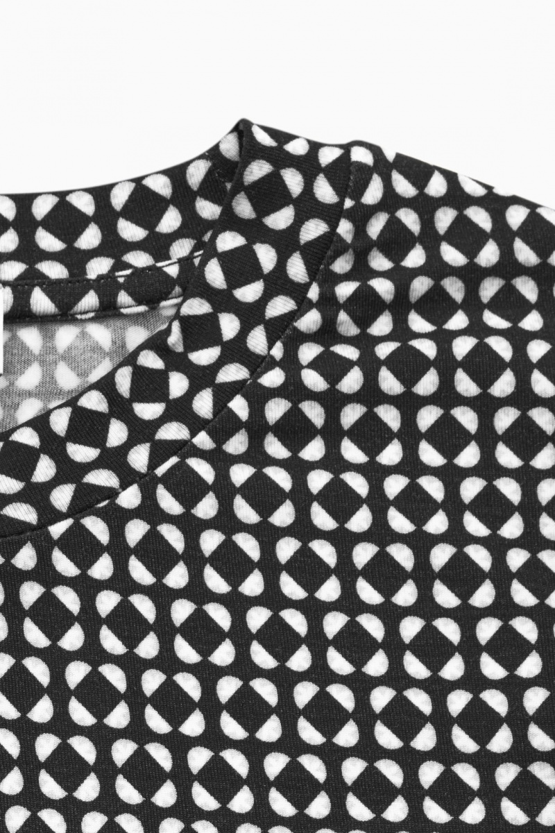 Dámské Topy COS Second-Skin Long-Sleeved Černé Bílé | MENU-91825