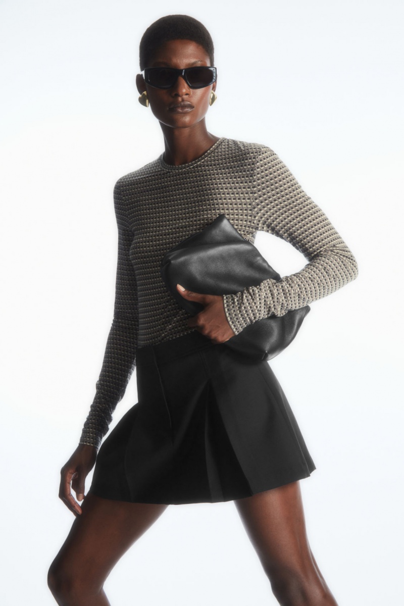 Dámské Topy COS Second-Skin Long-Sleeved Černé | ZNHR-75246