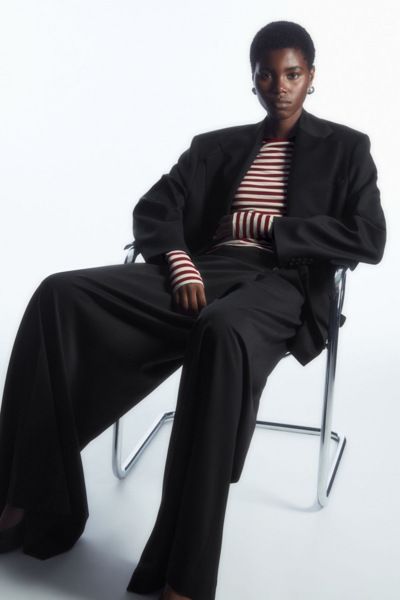 Dámské Topy COS Slim-Fit Long-Sleeve Bílé Vínové | MWZD-70983