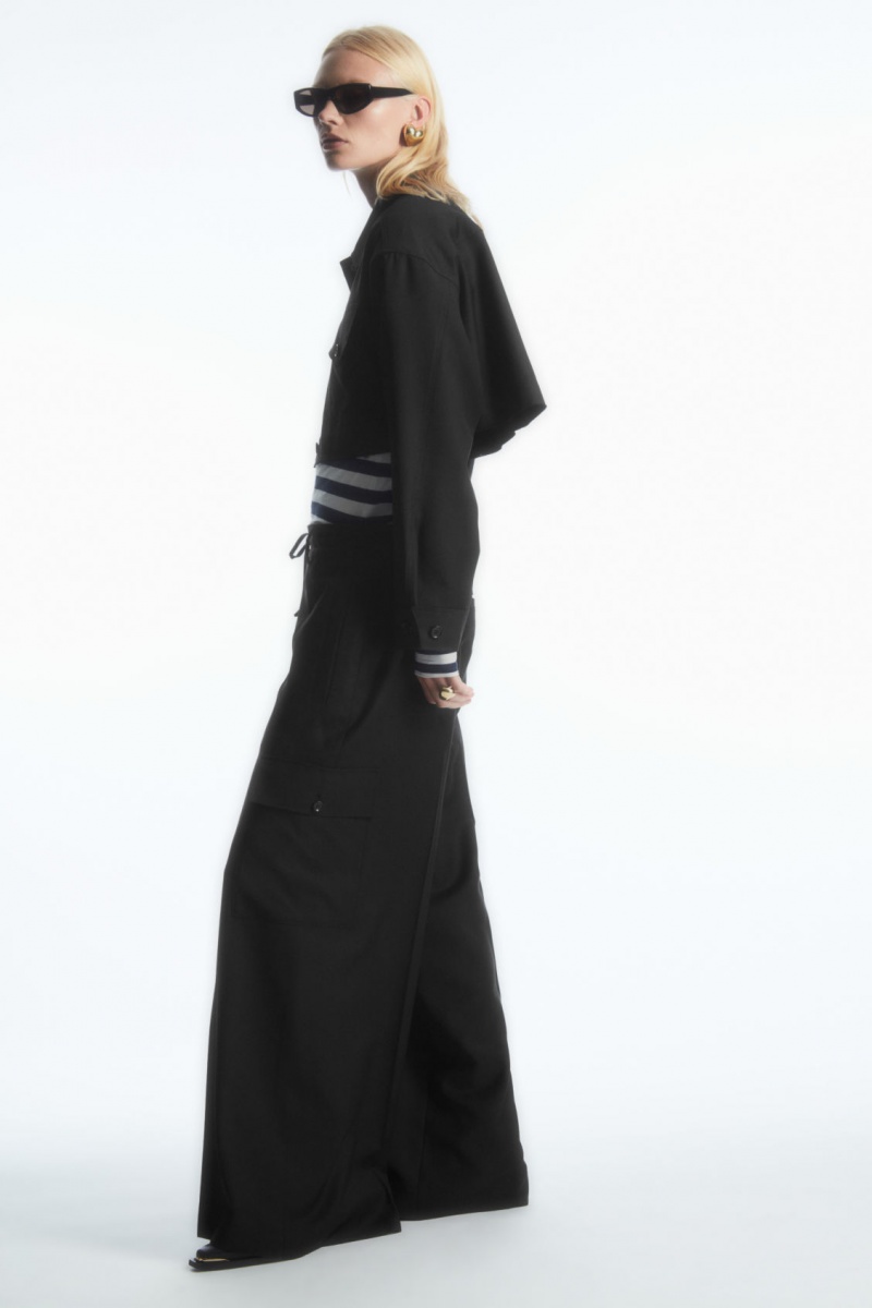 Dámské Topy COS Slim-Fit Long-Sleeve Tmavě Blankyt | RTBV-27806