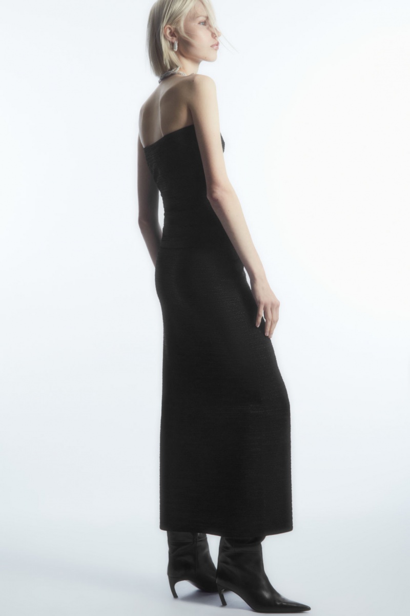 Dámské Topy COS Sparkly Textured Bandeau Černé | NJRO-21086