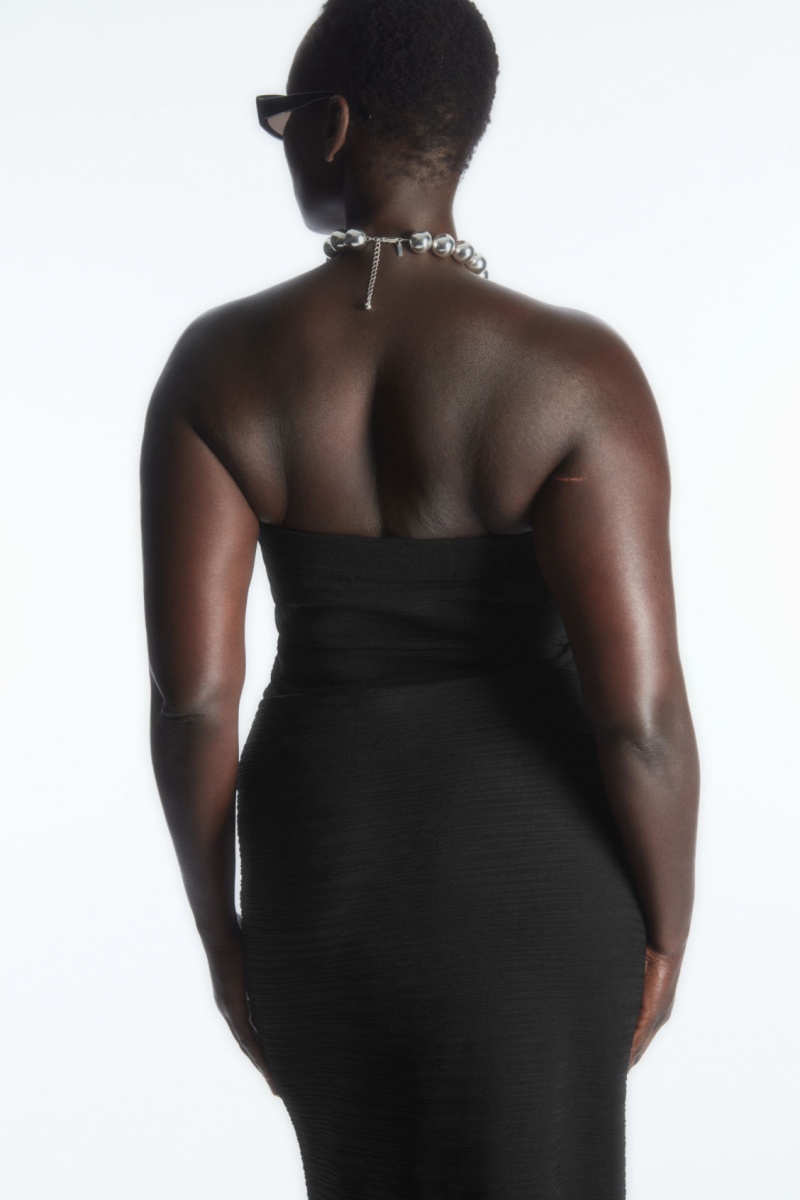 Dámské Topy COS Textured Bandeau Černé | YAJL-51984