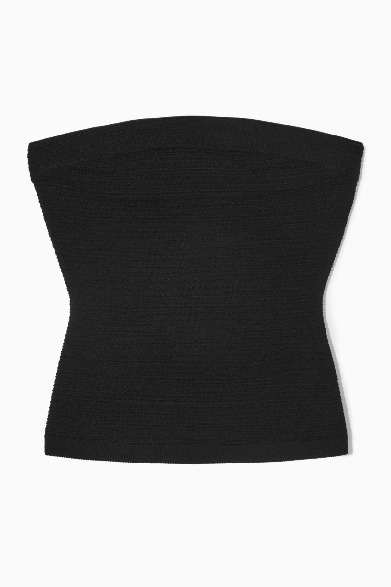 Dámské Topy COS Textured Bandeau Černé | YAJL-51984