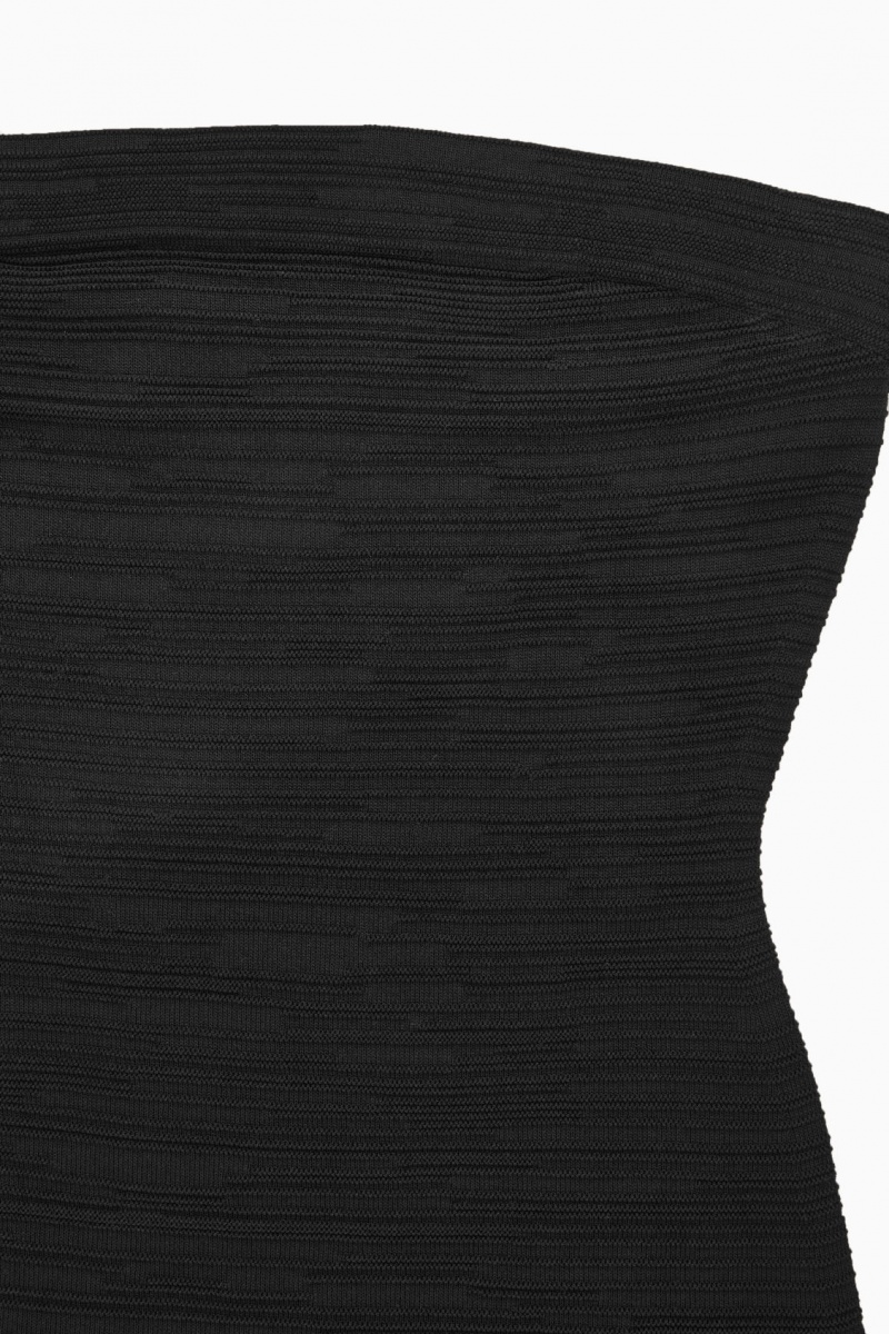 Dámské Topy COS Textured Bandeau Černé | YAJL-51984