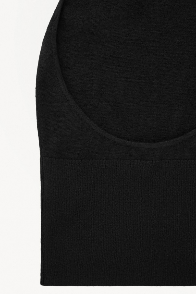 Dámské Topy COS The Backless Cashmere Černé | ILSJ-90263