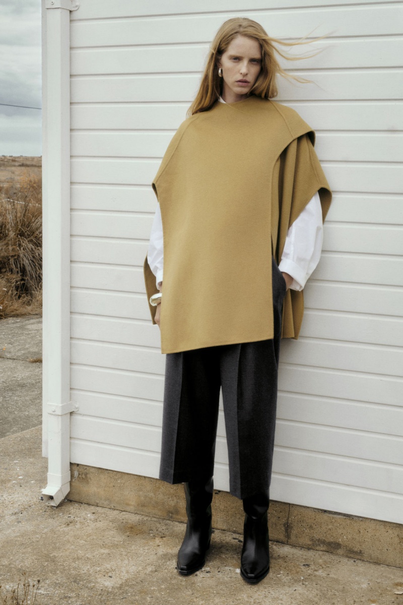Dámské Topy COS Vlna-blend Cape Světle Hnědé | DGNK-35976