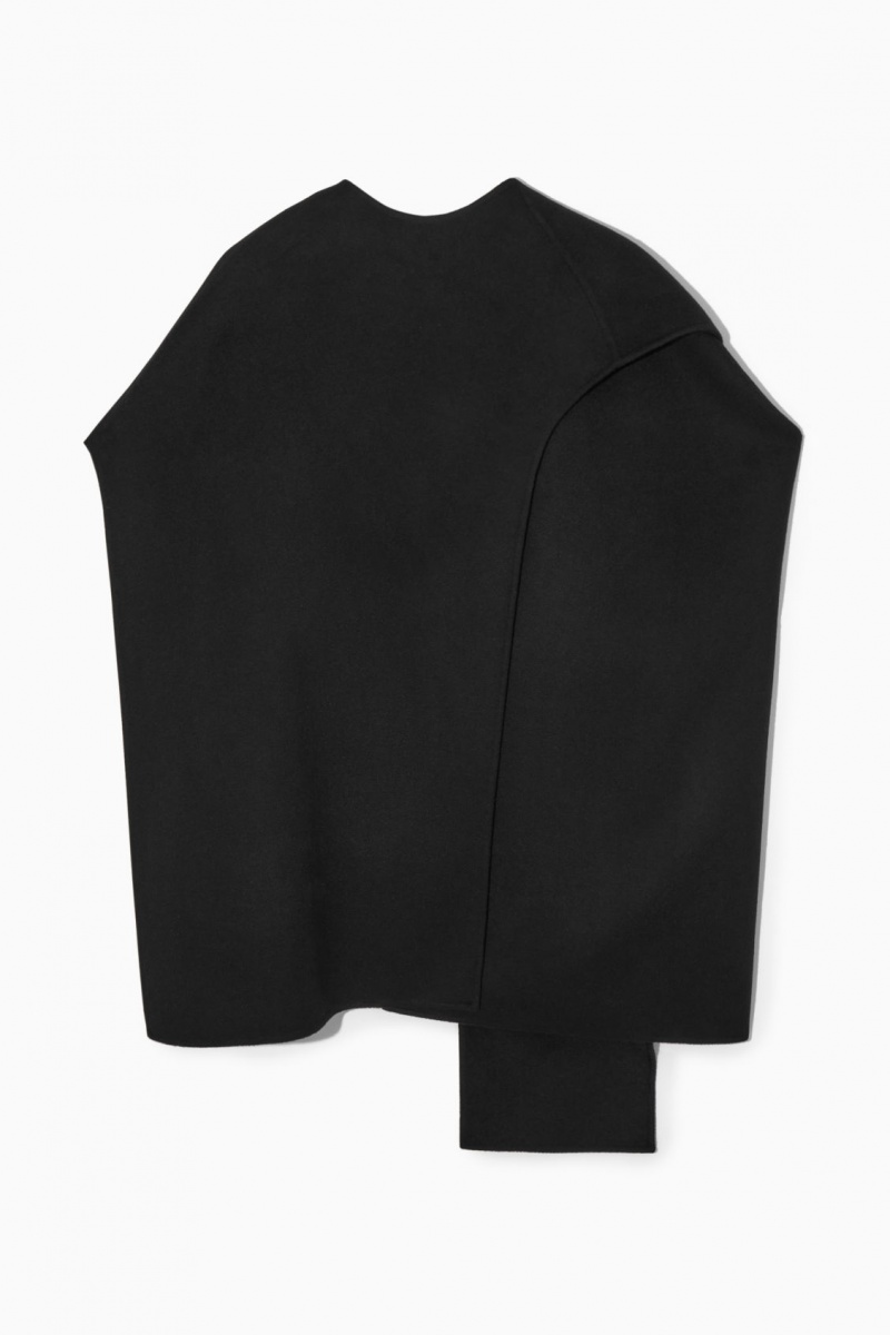 Dámské Topy COS Vlna-blend Cape Černé | DNYL-96802