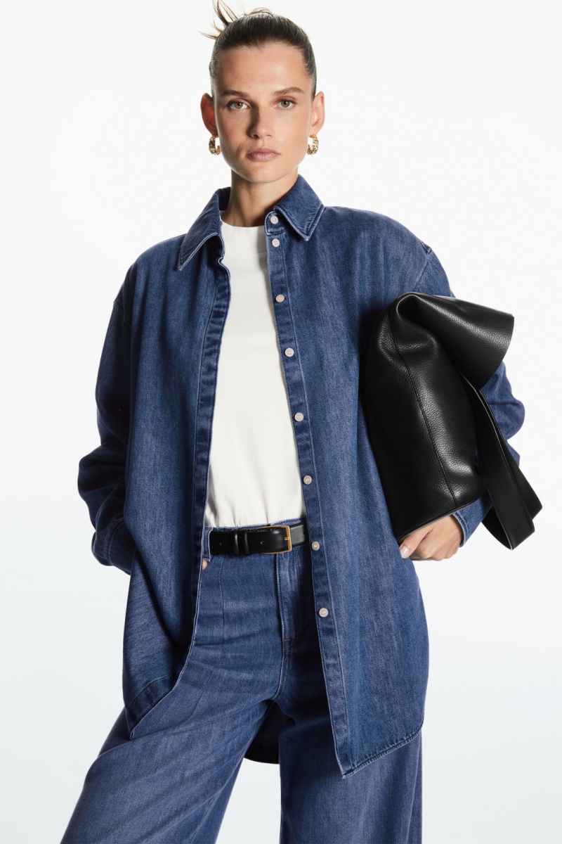 Dámské Tričko COS Long-Sleeved Mock-Neck Bílé | XECL-71250