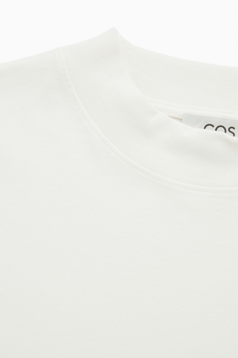 Dámské Tričko COS Long-Sleeved Mock-Neck Bílé | XECL-71250