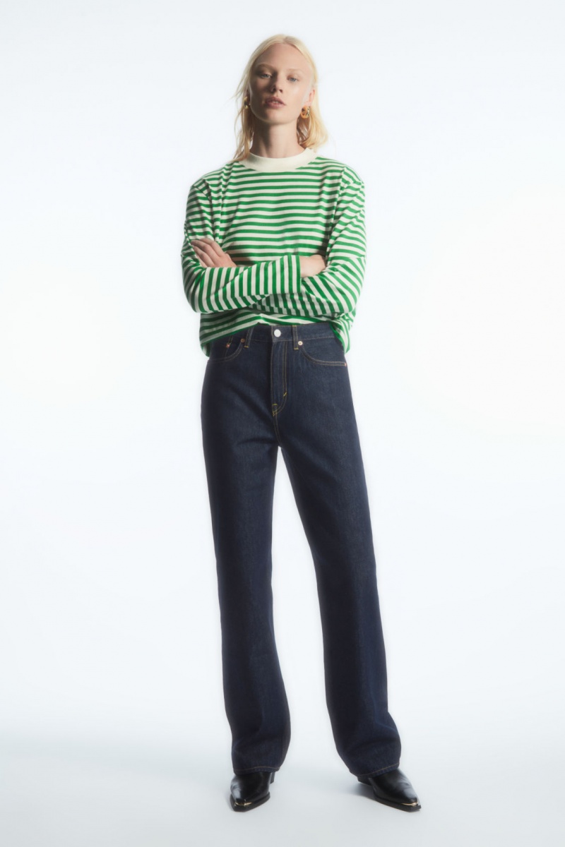 Dámské Tričko COS Long-Sleeved Mock-Neck Zelene | KZLM-54061