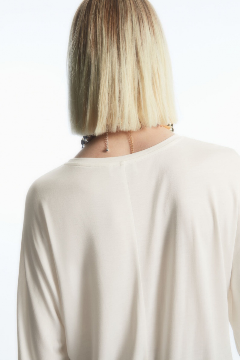 Dámské Tričko COS Pure Mulberry Silk Bílé | PNDW-28630