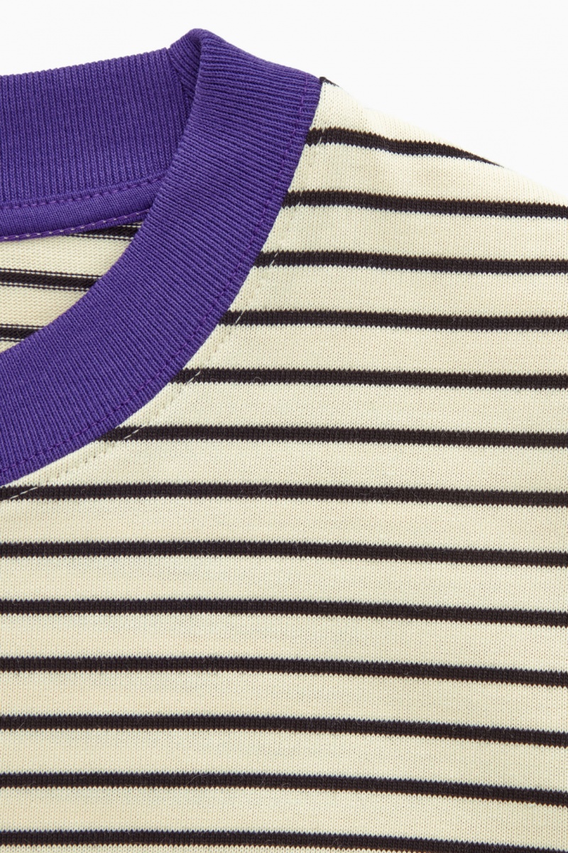 Dámské Tričko COS Regular-Fit Heavyweight Long-Sleeved Krém Černé | OCQR-81670