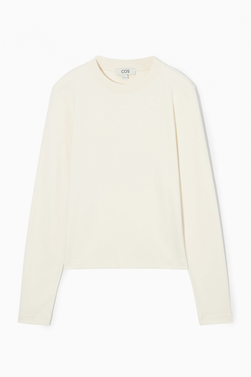 Dámské Tričko COS Regular-Fit Heavyweight Long-Sleeved Béžový | YEQM-69213