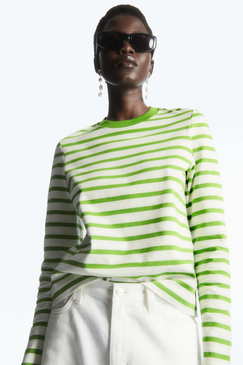 Dámské Tričko COS Regular-Fit Heavyweight Long-Sleeved Zelene | XTLU-96473