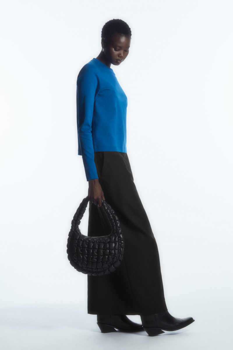Dámské Tričko COS Regular-Fit Heavyweight Long-Sleeved Blankyt | XEDU-12479