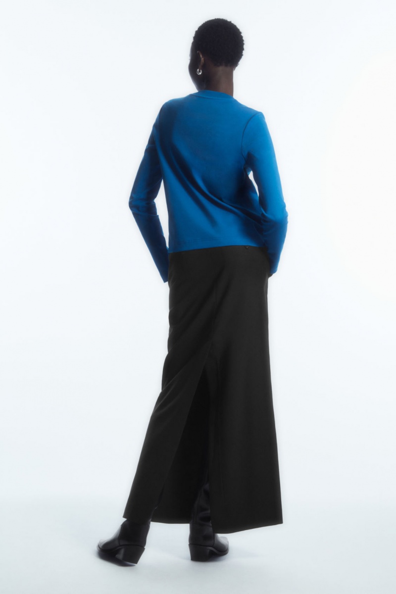 Dámské Tričko COS Regular-Fit Heavyweight Long-Sleeved Blankyt | XEDU-12479