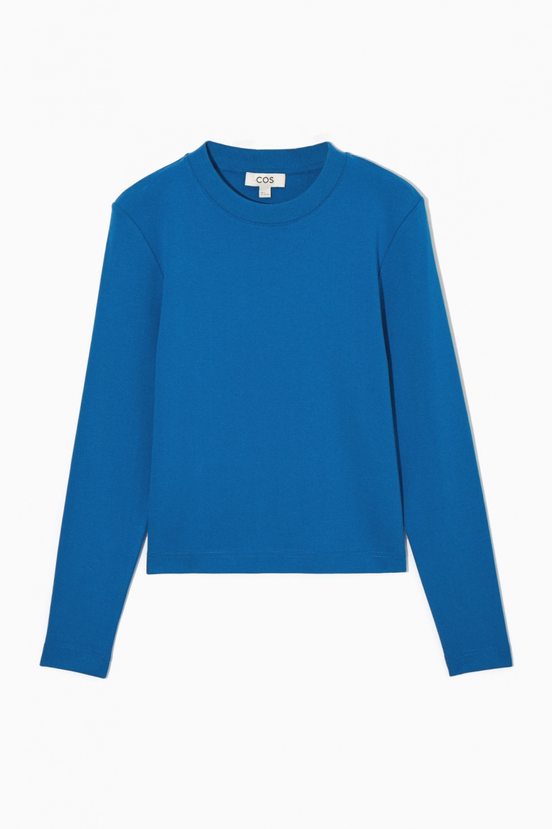 Dámské Tričko COS Regular-Fit Heavyweight Long-Sleeved Blankyt | XEDU-12479