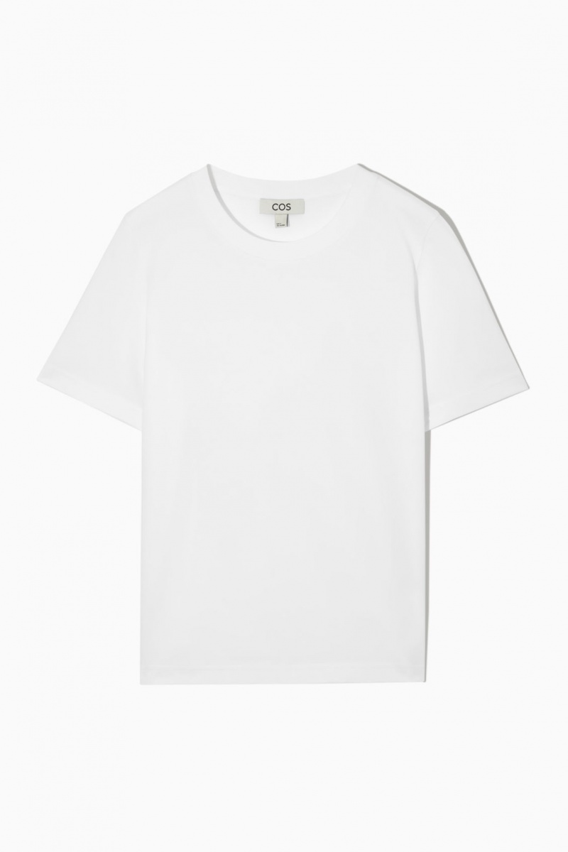 Dámské Tričko COS Regular Fit Bílé | CQNR-29586