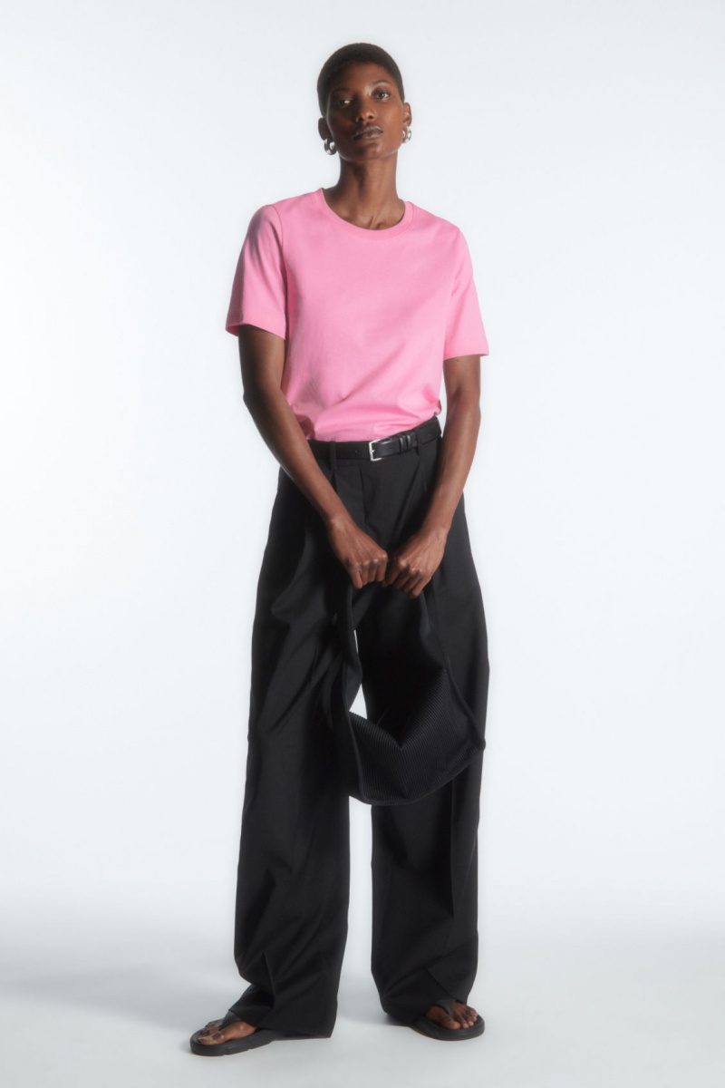 Dámské Tričko COS Regular Fit Růžové | INRQ-07258