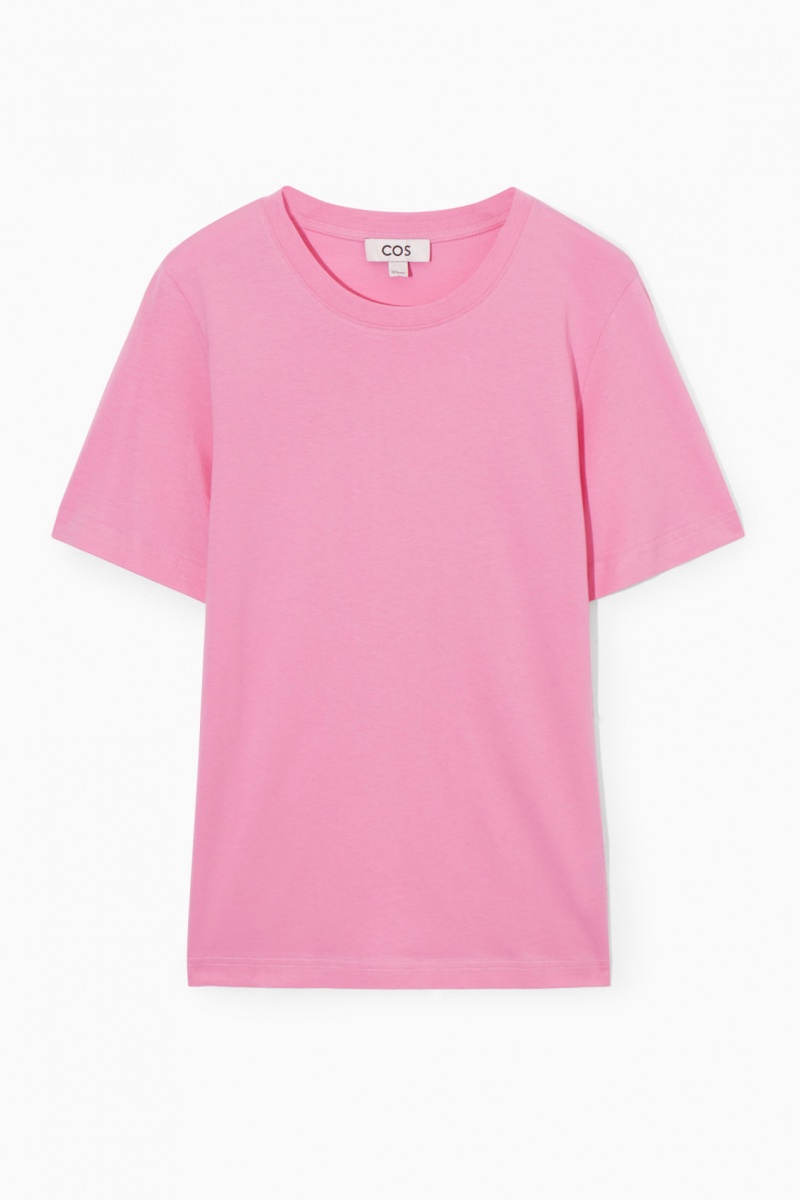 Dámské Tričko COS Regular Fit Růžové | INRQ-07258