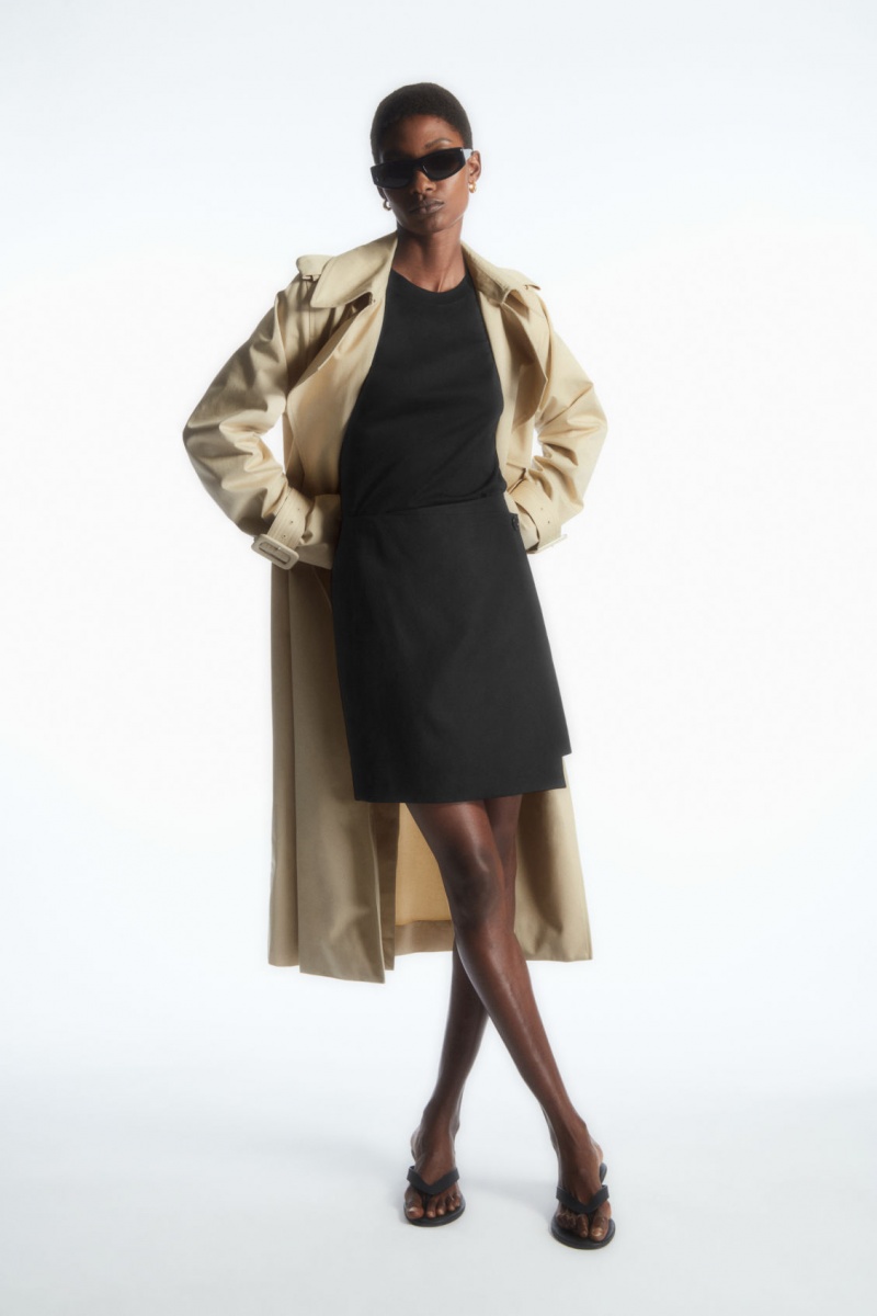 Dámské Tričko COS Regular Fit Černé | WVPD-26495