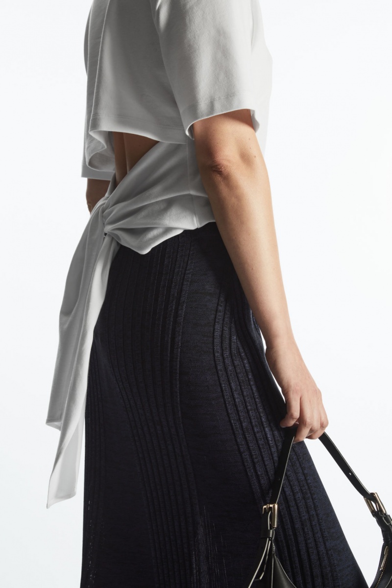 Dámské Tričko COS The Bow Back Bílé | XWDF-78461