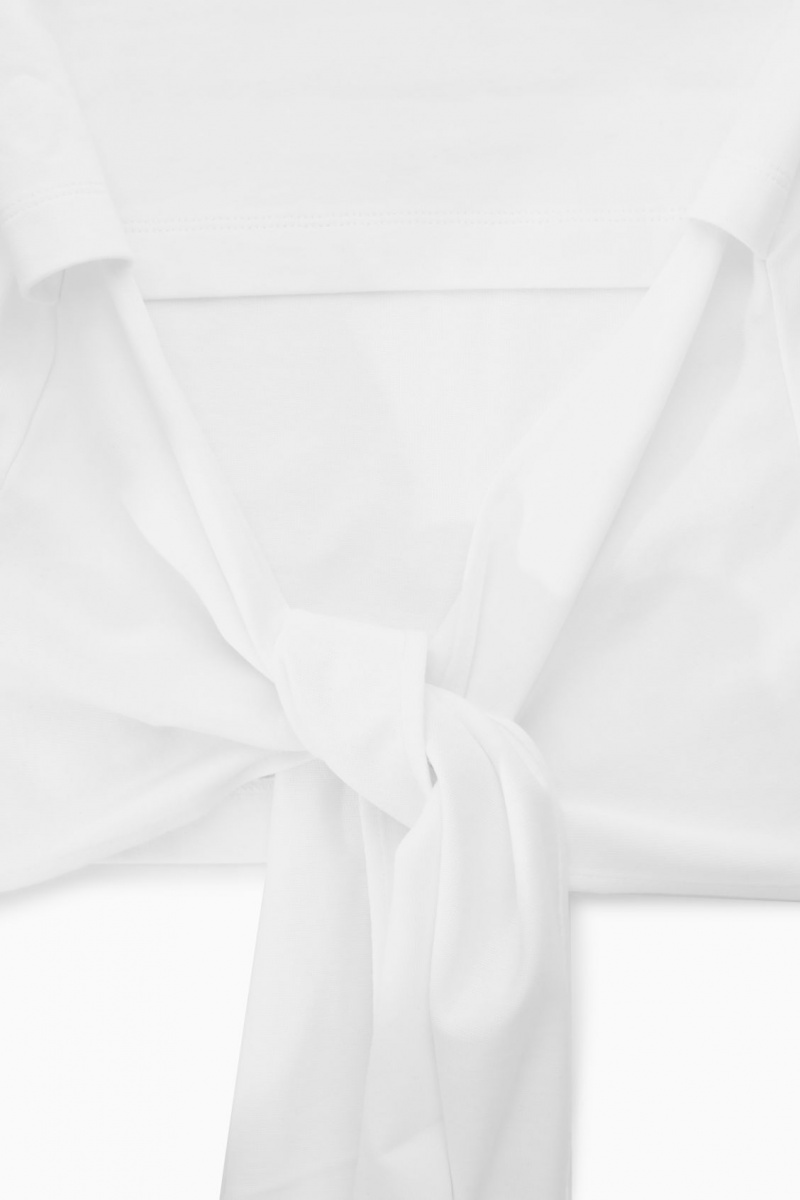 Dámské Tričko COS The Bow Back Bílé | XWDF-78461
